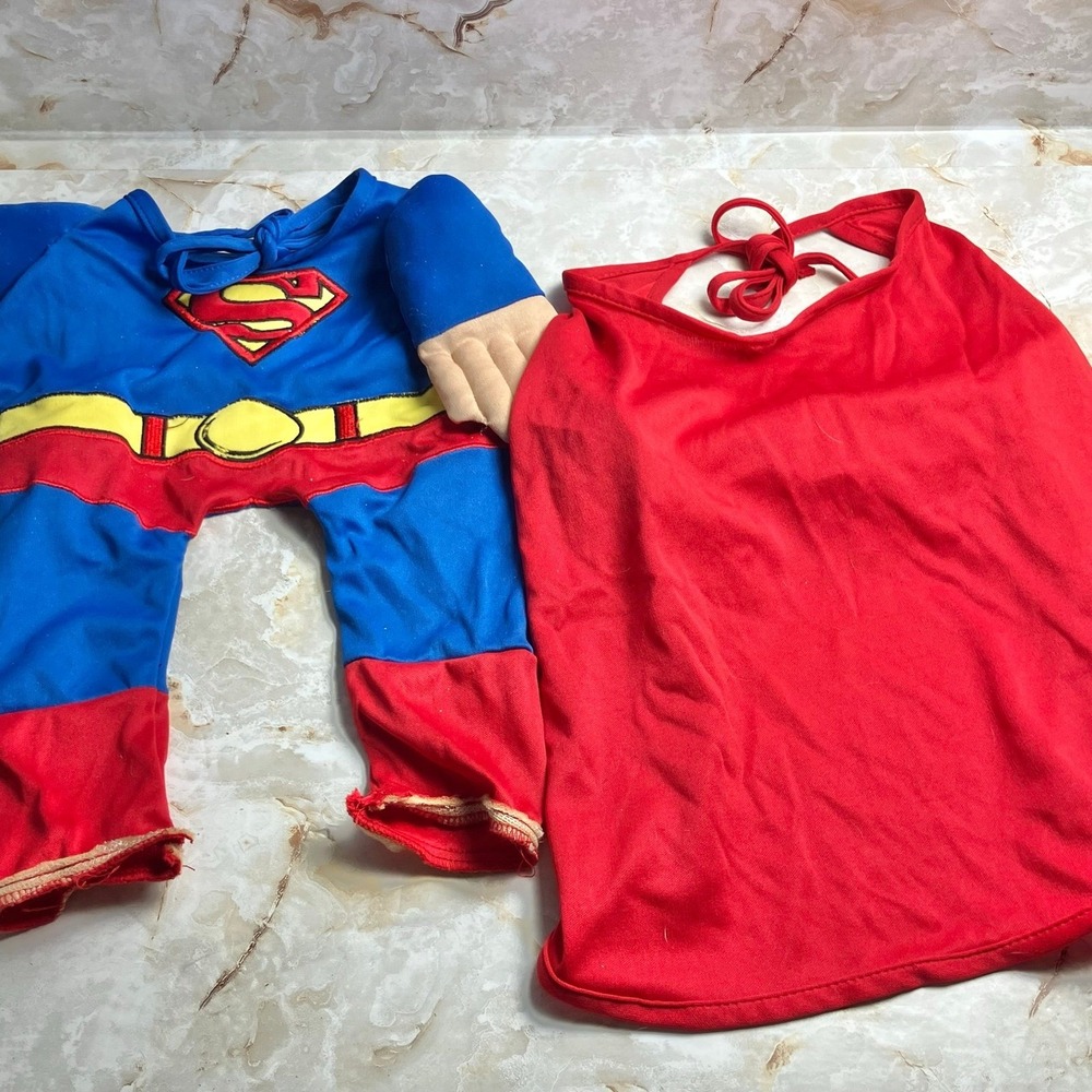 Rubie's Justice League Superman Pet Dog Cat Halloween Costume Sz Small 10-12"